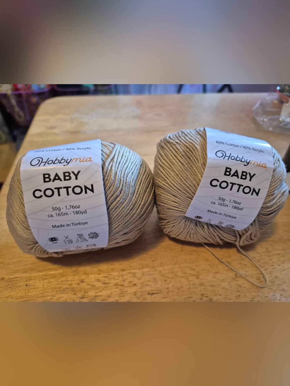 Cotton Yarn- Two Brand New Balls By Hobbymia